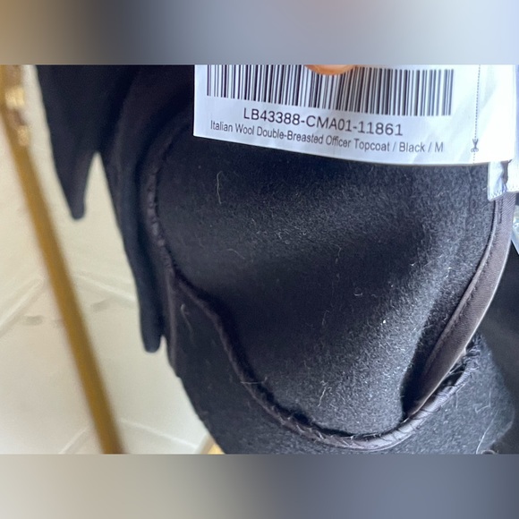 Quince NWT Black Italian Wool Double-Breasted Officer Topcoat - Picture 12 of 15